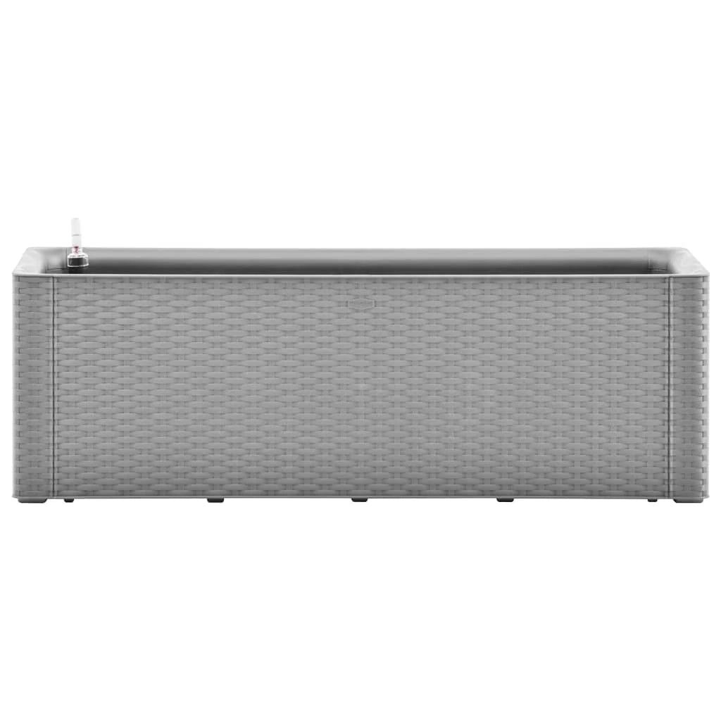 Fioriera rialzata per piante fiori patio o giardino con sistema di irrigazione 100 x 43 x 33 cm grigio 02_0039769