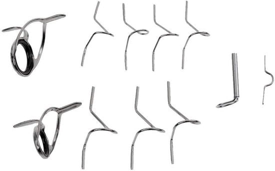 Kit di riparazione per acciaio inossidabile - 11 pezzi - Scatola di stoccaggio - Guide di cerniera - Per acqua dolce/zalza - Facile da montare - Accessori per la pesca
