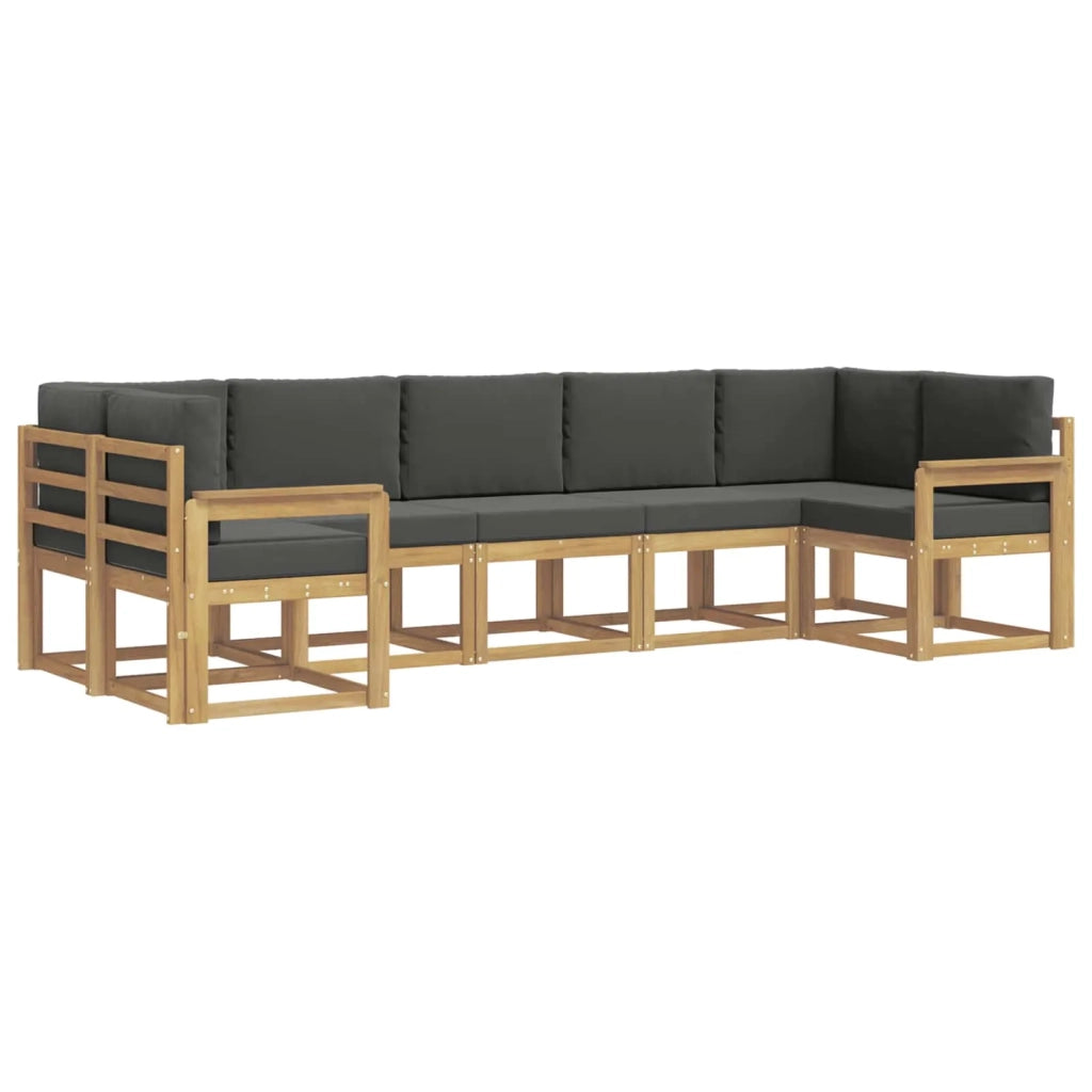 Set di divani da esterno 7 pz Bianco e Antracite 3388146