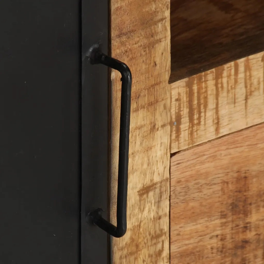 Mobile Porta TV-Credenza per TV 110x31x46 cm in Legno di Mango Grezzo