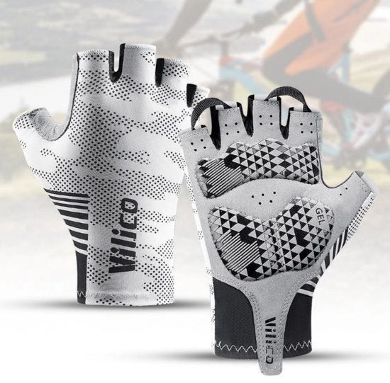 Manubri per bicicletta - L - Adatto per un diametro di palmo di 21-23 cm - Adatto per un larghezza di palmo di 8,5-9 cm - Adatto per bicicletta e fitness, ecc. - Manubri per mountain bike - Antiscivolo, resistente allo sfregamento, assorbe gli urti