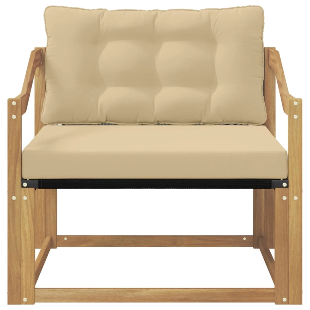 Set di divani da esterno-Sofa da giardino Legno di Acacia Massello e Textilene 493094