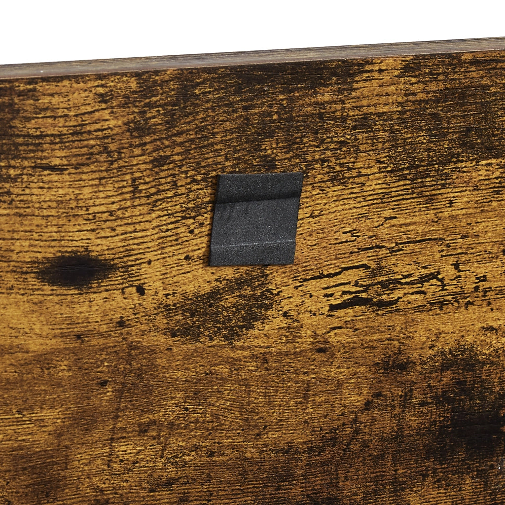 CUCCIA per interni 80x56x69,5 cm Nero/Marrone in pannello di legno e acciaio