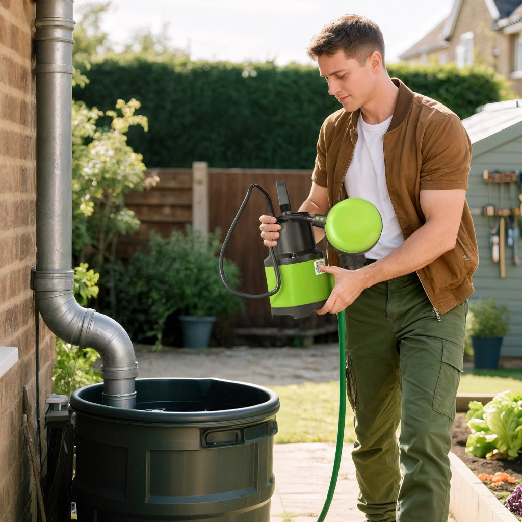 Pompa Sommersa per Acque Sporche 400W 9000L/h ¨C zephmum ¨C Verde