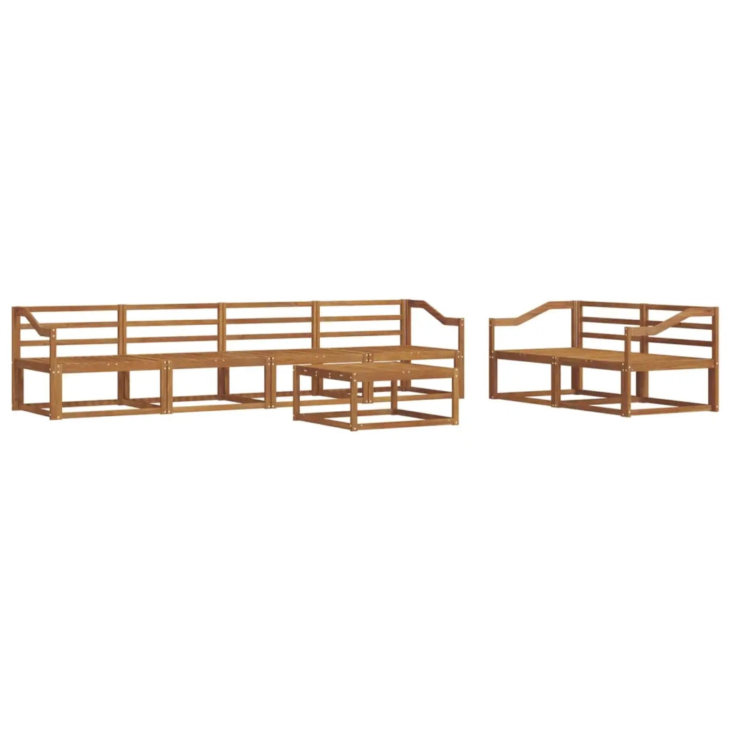 Set di divani da esterno 7 pcs Naturale 3367242
