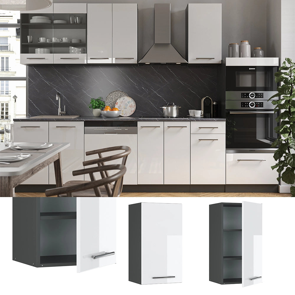 Vicco Pensile da cucina Bianco lucido 40 cm