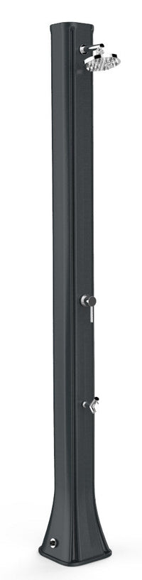 Doccia Solare da Giardino 40L Miscelatore e Lavapiedi Arkema Big Happy Five Grigio Antracite