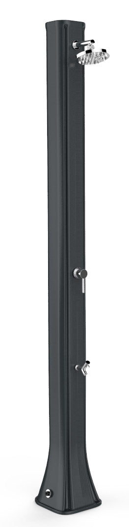 Doccia Solare da Giardino 40L Miscelatore e Lavapiedi Arkema Big Happy Five Grigio Antracite