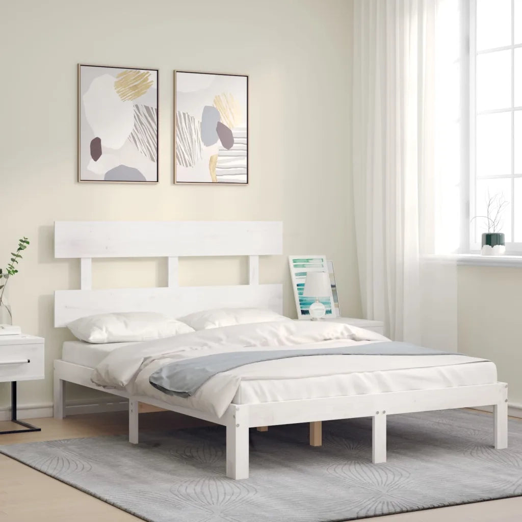 Giroletto con Testiera Bianco Small Double Legno Massellocod mxl 128970