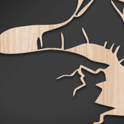 HAND - Quadro arredo LASERCUT composito Legno e PVC Misura: 60x60 cm