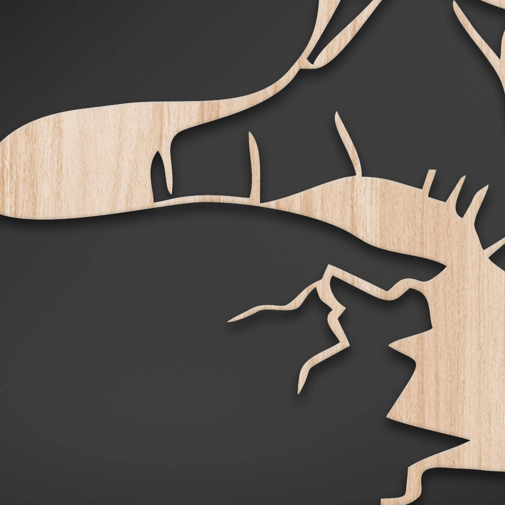 HAND - Quadro arredo LASERCUT composito Legno e PVC Misura: 60x60 cm