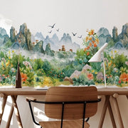 Sticker per Parete con Fiori - Decorazione per la Sala da Pranzo - Decorazione per la Camera da Letto - Decorazione per la Camera dei Bambini - Decorazione per la Parete - Adesivo Self-Adesivo e Rimovibile
