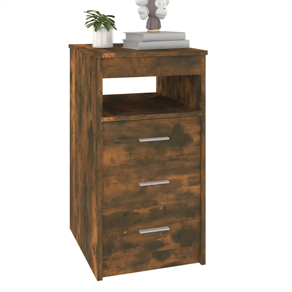 Cassettiera Rovere Fumo 40x50x76 cm in Legno Multistrato 815093