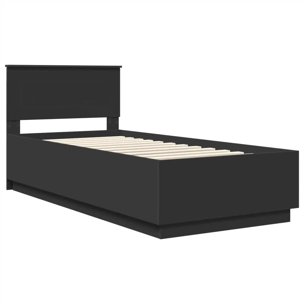 Struttura del letto Nero 70 x 190 cm Legno multistrato