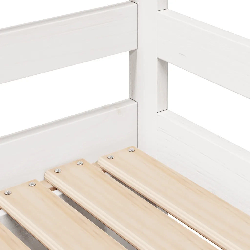 Letto Estraibile con Cassetti senza Materasso Bianco 80x200 cm