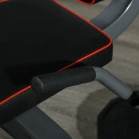 Calf Machine con Schienale e Cuscinetti Regolabili, in Acciaio, Plastica ed EVA, 100x90x105 cm, Grigio e Nero
