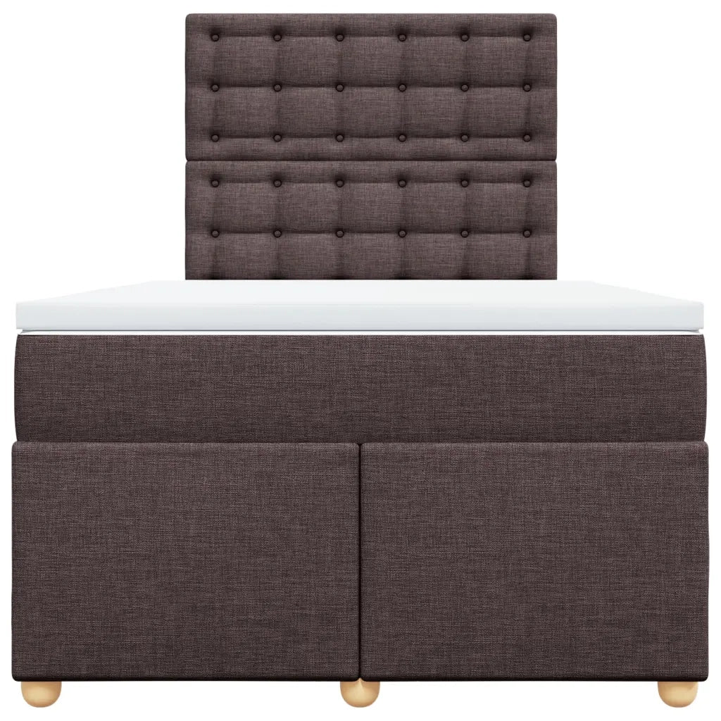 Giroletto a Molle con Materasso Marrone Scuro 120x200cm Tessuto 3291264