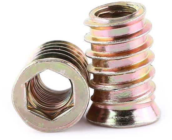 Viti a sezione a 6 punte zincate - M10 x 25 mm - Durissime e resistenti - 20 pezzi - Per collegamenti lignei - Ideali per la costruzione di mobili