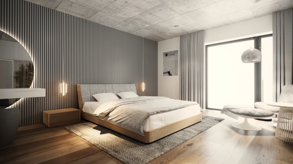 LETTO IMBOTTITO MASSELLO 120x200 SOLIK ROVERE NATURALE