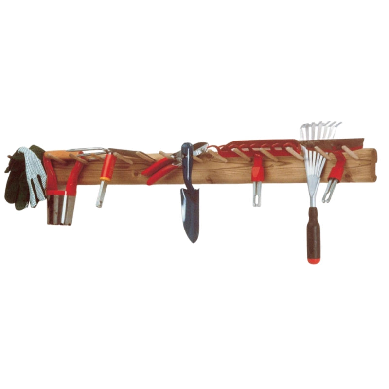Appendi attrezzi grande legno di conifera 130 cm impregnato autoclave - organizer utensili giardino garage outdoor