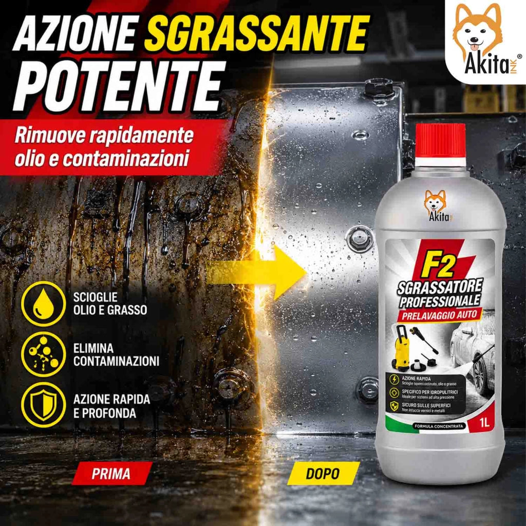 Akitaink Sgrassatore Idropulitrici Auto F2 1 L