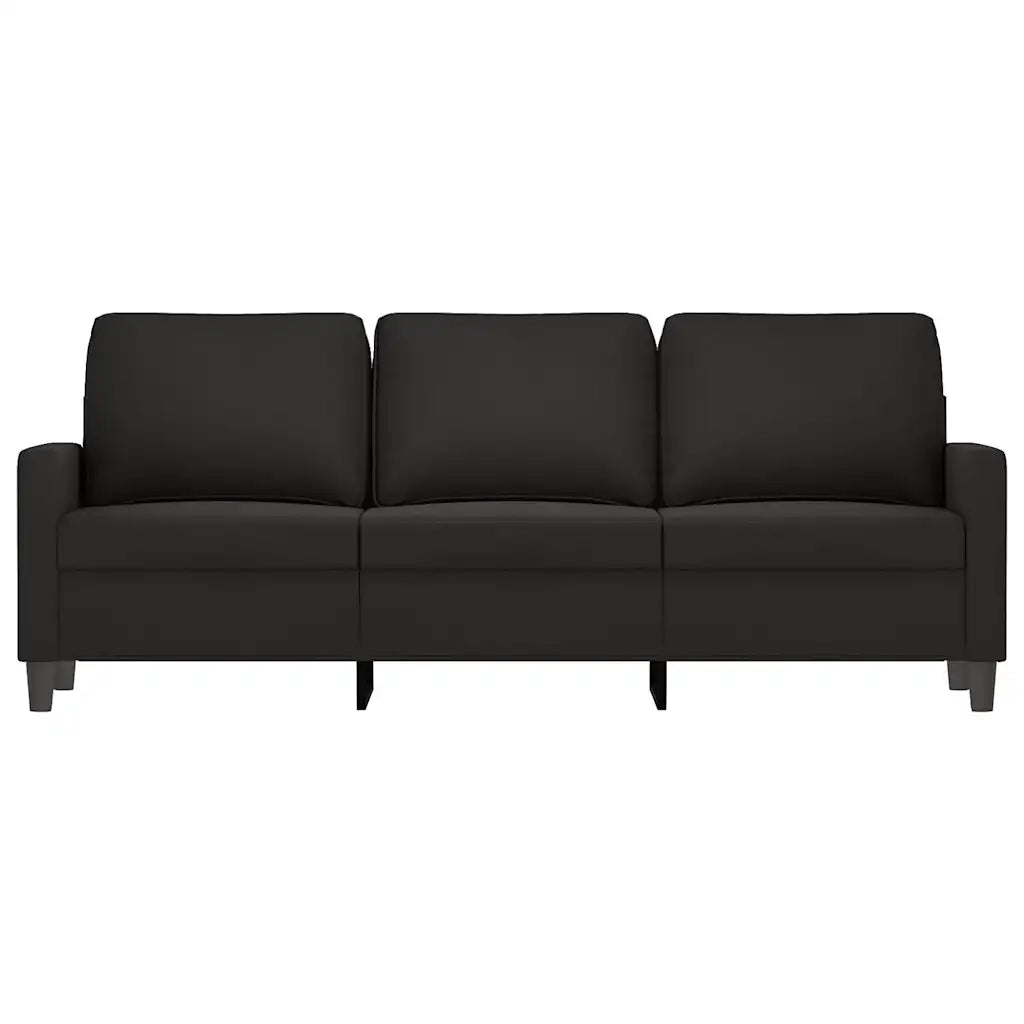 Divano a 3 Posti-Sofa 3 Posti Nero 180 cm in Velluto 144941