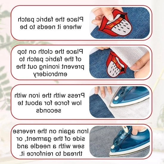 Set di 14 strappi per carnaval, applicazioni per la riparazione di abbigliamento, jeans e cappelli, ideali per il carnaval a Colonia