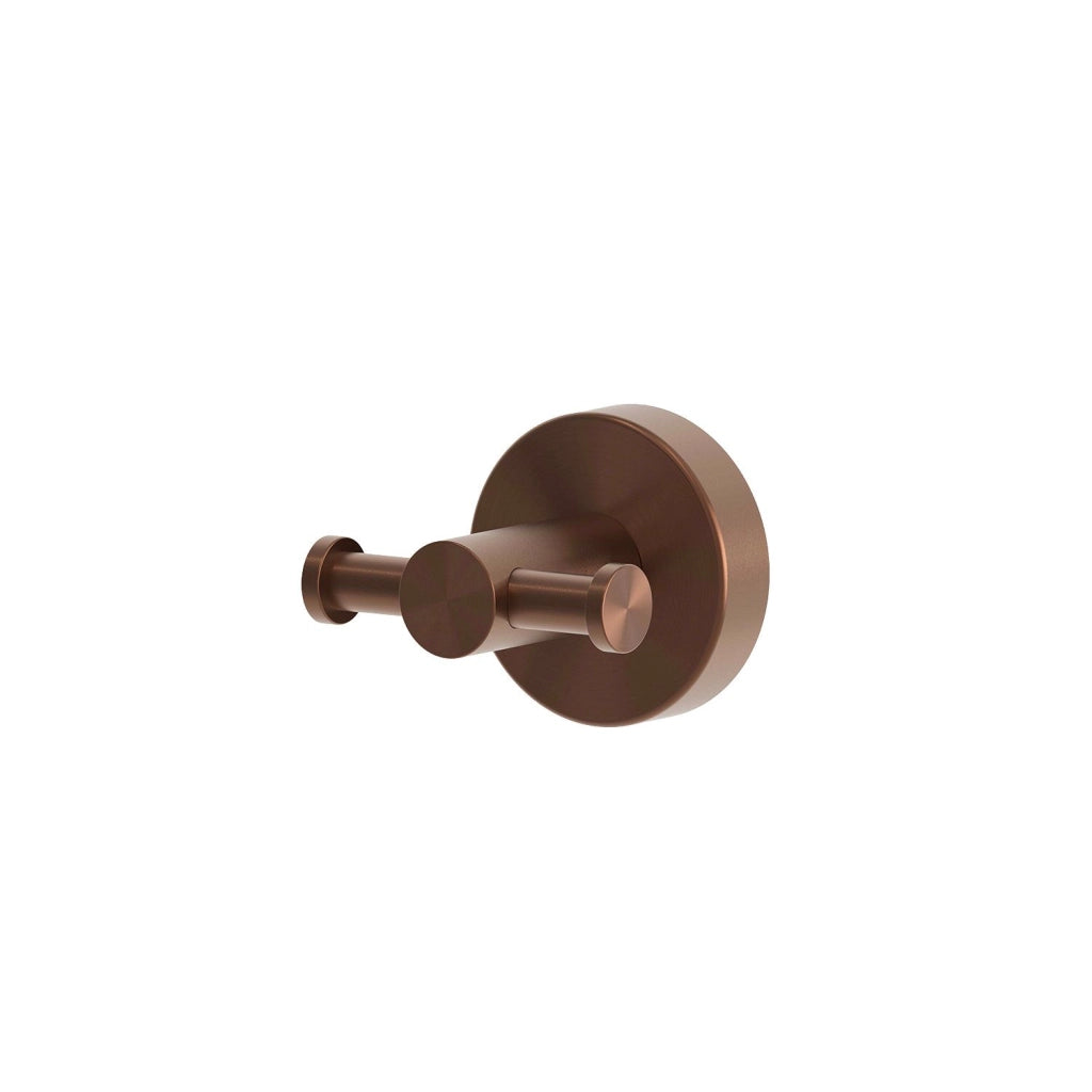 Sined Gancio Porta Salviette Doppio in Acciaio Inox 316L Oro Rosa per Interni ed Esterni Resistente alla Corrosione Design Moderno - Modello Levante