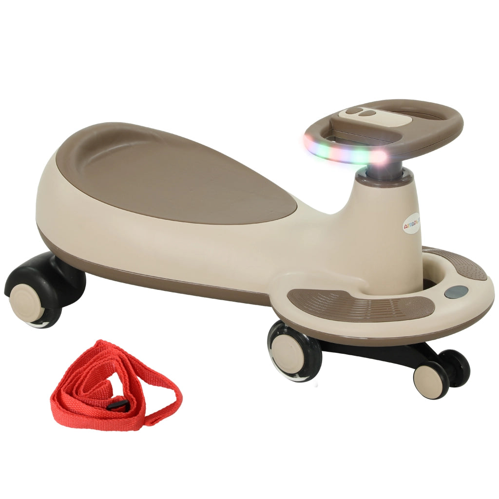 Correpasillos Wiggle con corda trazione musica luce e contenitore ¨C zephmum ¨C 69x31x69 cm caqui