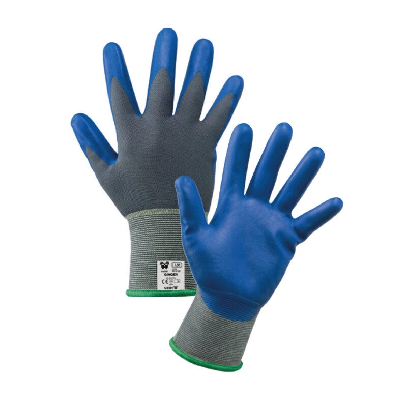 GUANTI NYLON/NITRILE GINGER P/ALIMENTI TG. 8- 12,0 paia