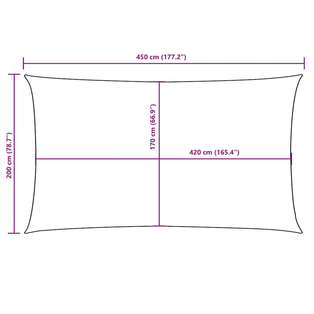 Vela Ombreggiante-Parasole a vela Oxford Rettangolare 2x4,5 m Antracite
