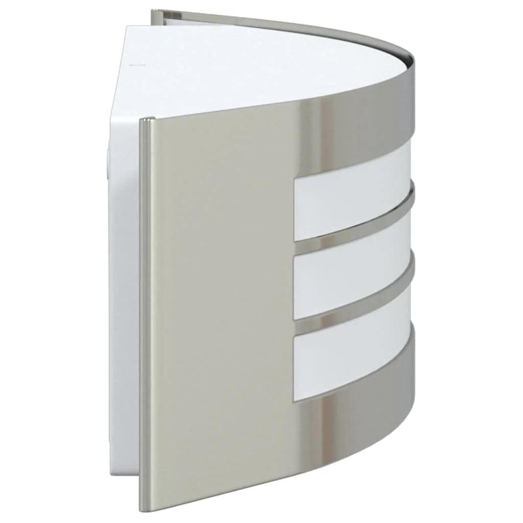 Applique da esterno dal design minimalista 32 x 10 x 10 cm illuminazione durevole acciaio inossidabile argento 02_0056523