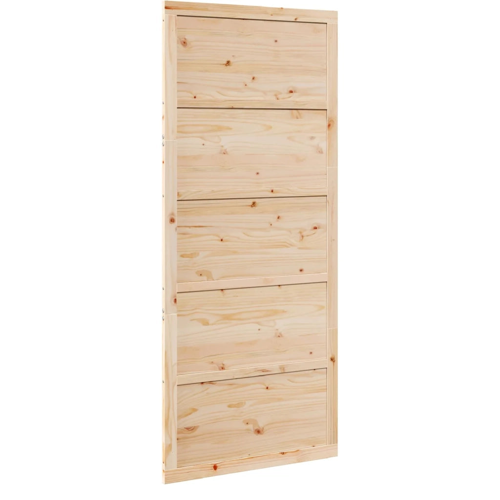 Porta del fienile Naturale 100 x 2,5 x 208 cm