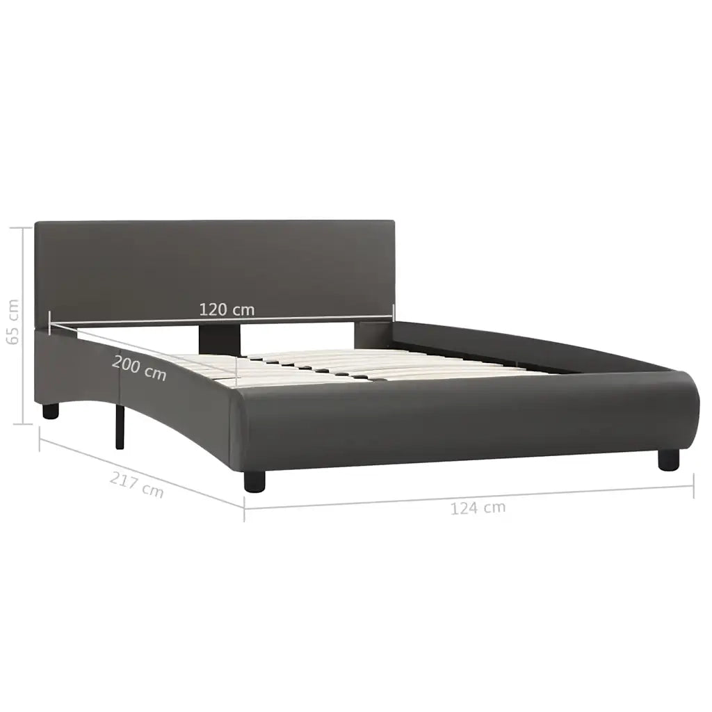 Giroletto con LED Grigio in Similpelle 120x200 cm 285494
