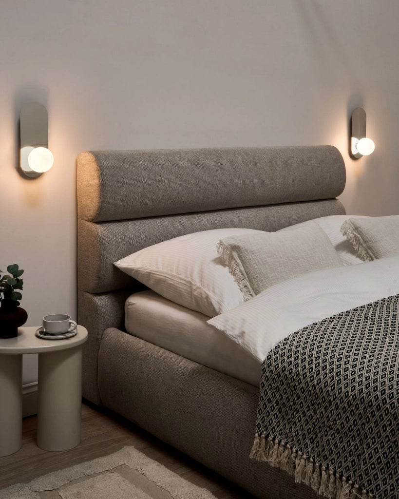 Set di 2 lampade da parete ovali con paralumi a globo in vetro argento stile retrò