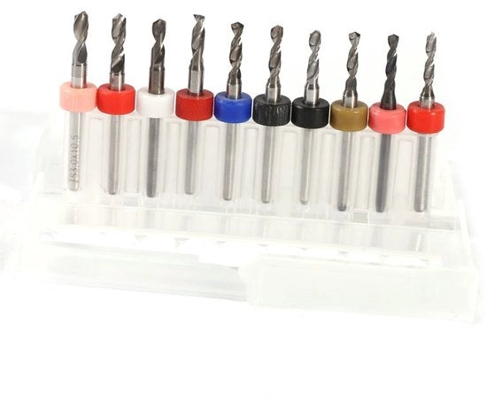Precisie borer per materiali duri 2.1-3mm - Adatto per modellismo - 10 pezzi