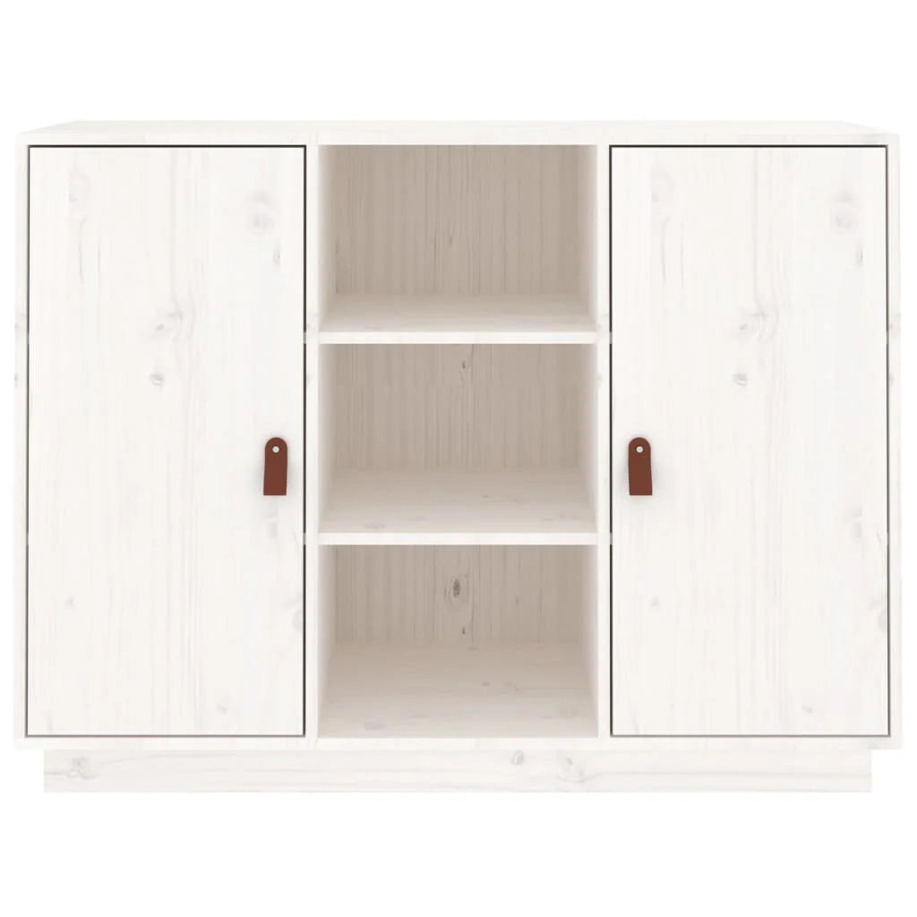 Buffet credenza cassettiera armadio mobile contenitore organizer per cucina soggiorno salotto 100 x 40 x 75 cm legno massello di pino bianco 02_0030169