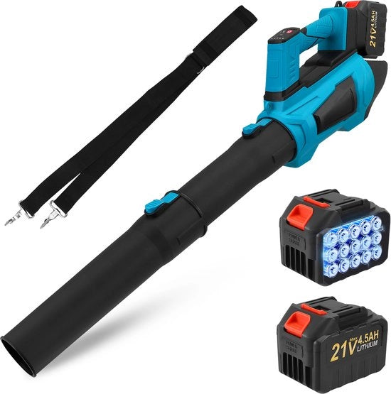 Blower elettrico - 23500 giri al minuto - Senza fili - 3 marce - Batteria 21V
