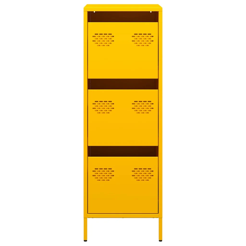 Credenza | Madia | Buffet da pranzo | Armadio da pranzo Giallo Senape 39x35x103,5 cm in Acciaio