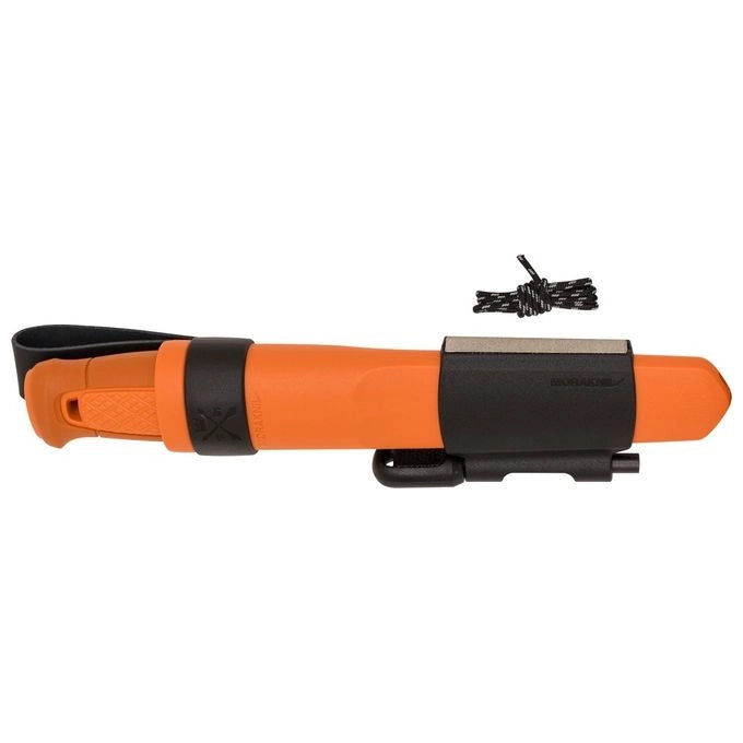 Morakniv 13913 Kansbol Coltello Lama Fissa in Acciaio Sandvik 12C27 con Kit Survival Manico in Gomma TPE Fodero in Plastica colore Arancione