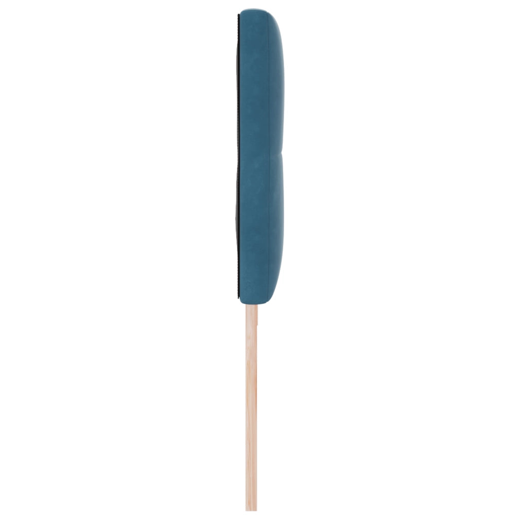 Testiera  Tappezzata con Bottoni Blu Scuro 200 cm in Velluto