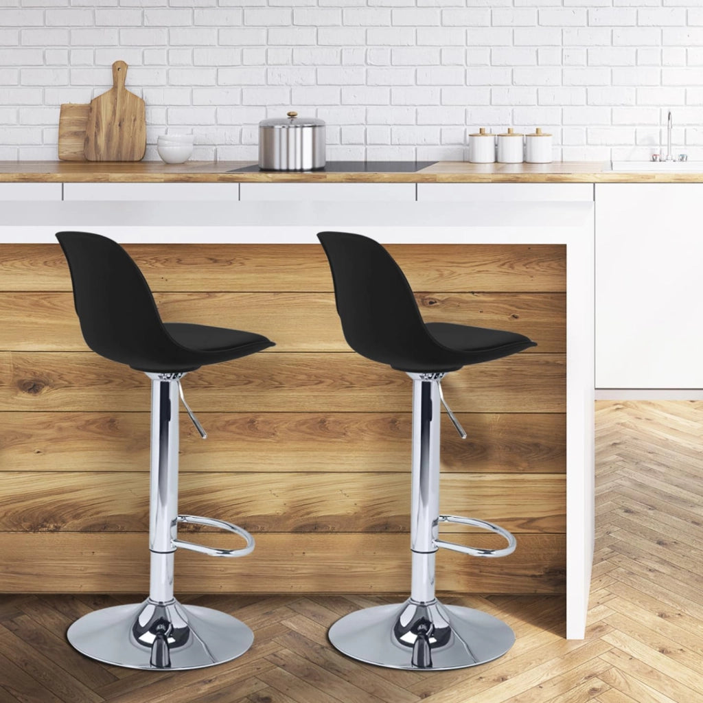 Set di 2 sgabelli da bar design neri KARL
