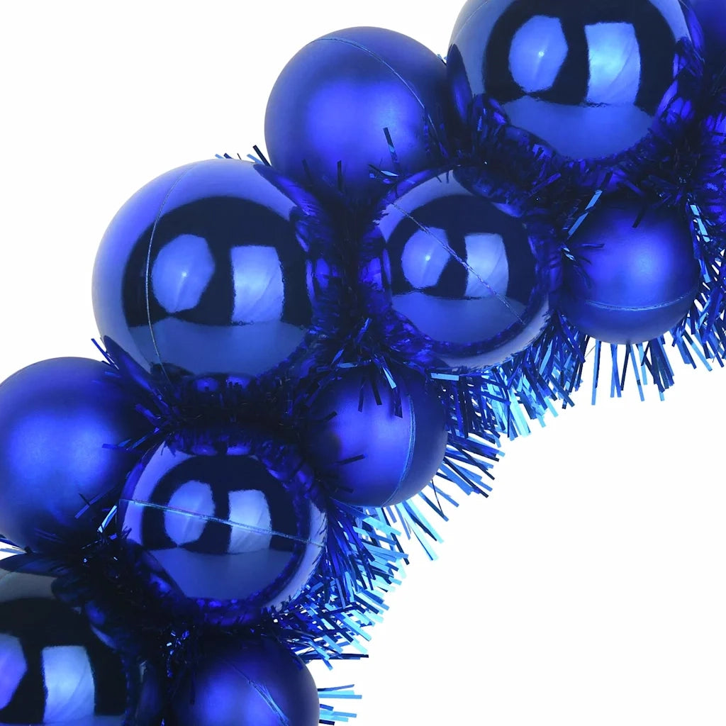 Corone di Palline di Natale 2 pz Blu 33 x 33 x 7 cm CFW7784042