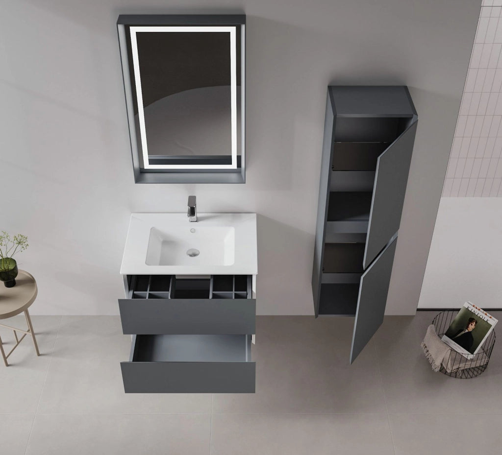 Mobile lavabo "Nest 71 v2" - 71 x 51 x 55 cm - Antracite opaco