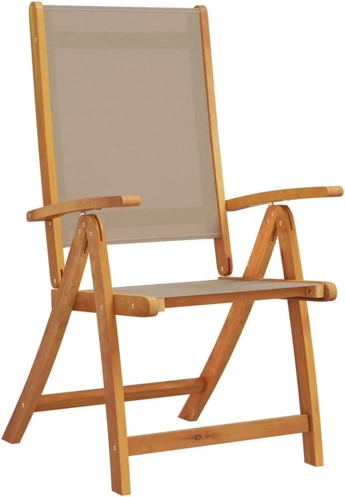 Set da pranzo da giardino 7 pezzi in legno massello di acacia e textilene, set tavolo e sedie da giardino, tavolo terrazza esterna e sedie, set terrazza, mobili da giardino esterno - 3279317