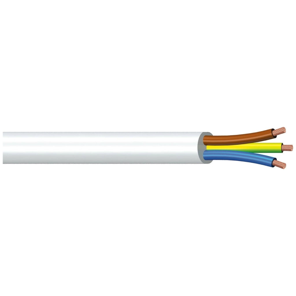 CAVO TRIPOLARE 'BIANCO' Sezione 3x0,75 mm - 100 metrilineari