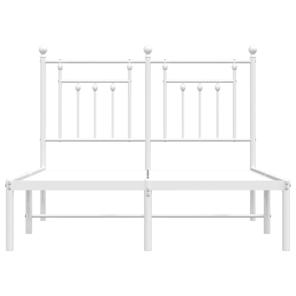 Giroletto con Testiera-Struttura Letto con testiera in Metallo Bianco 120x200 cm 793955