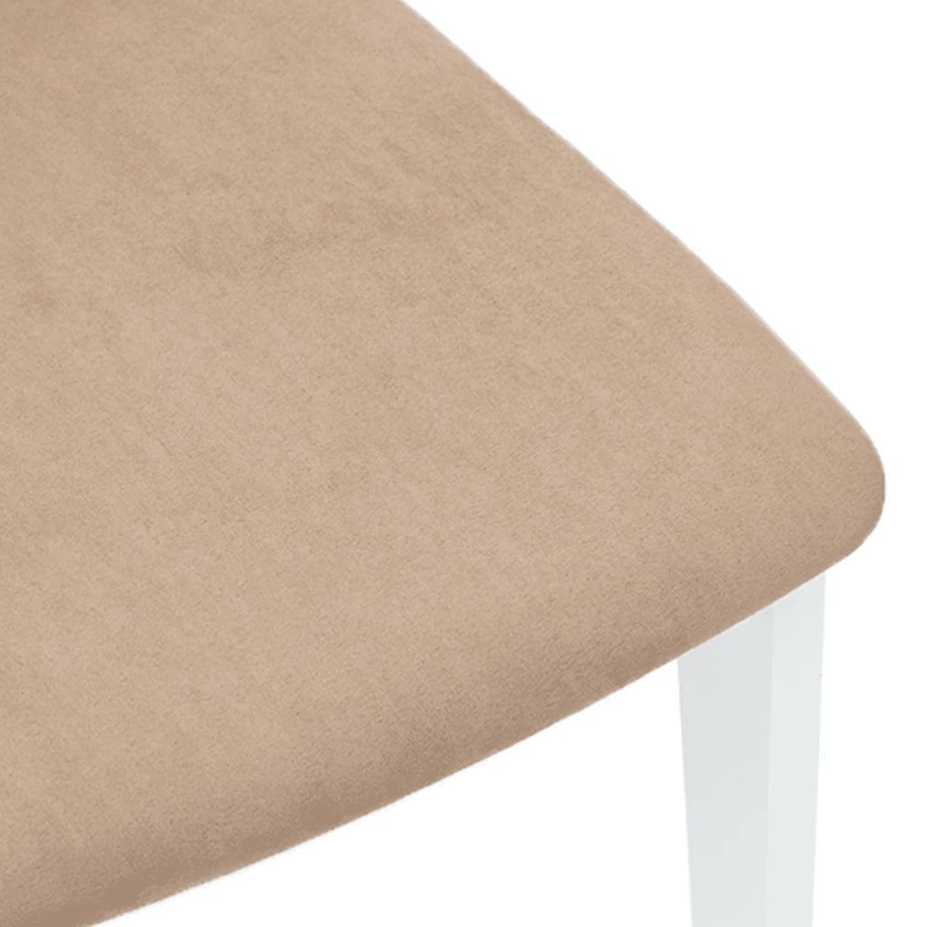 vidaXL Sedie da Pranzo con Cuscini 2 pz Bianco Legno Massello di Hevea