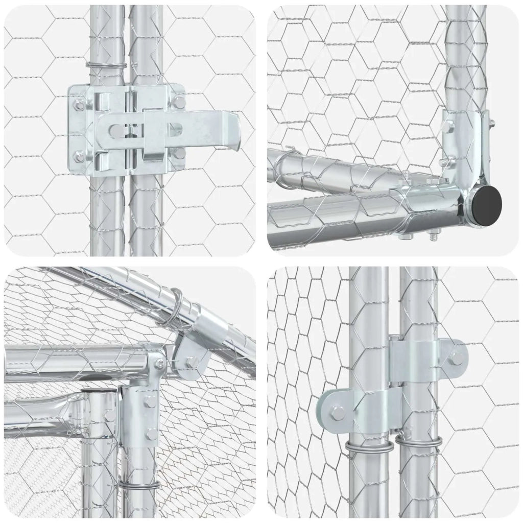 Pollaio Argento 200 x 200 x 200 cm Acciaio zincato 42042527