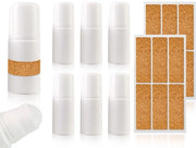 Set di flaconi rotanti in plastica leggera - 6 pezzi - contenitore per aromaterapia - 50 ml - inclusi adesivi - imbottitura in plastica